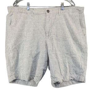 Goodfellow & Co Mens Linden Shorts Gray Size 40 Linen Blend Slash Pockets